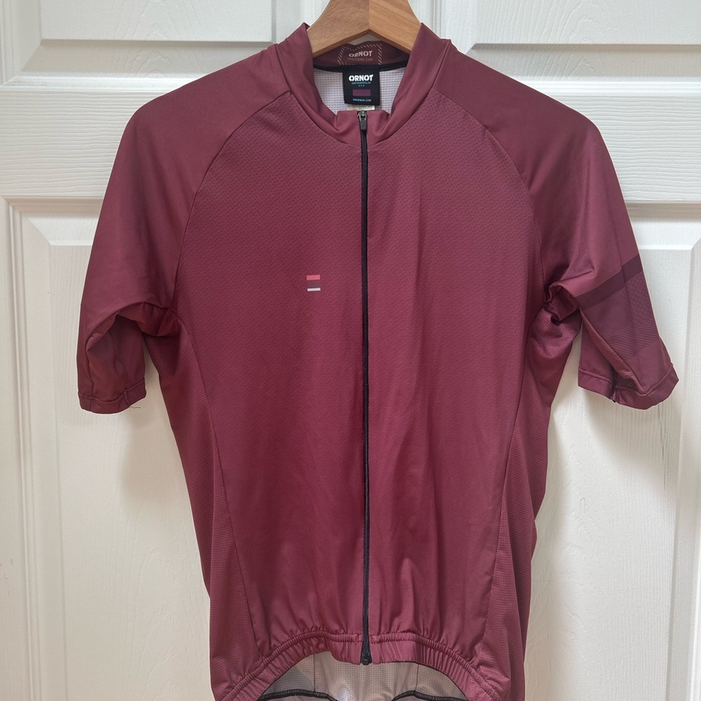 Ornot Medium Cycling Jersey Burgundy-Used in good condition